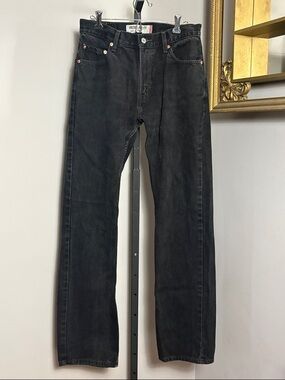 Levi’s 505 Size 30x34 Regular Fit Men's Black Straight Leg Denim Jeans